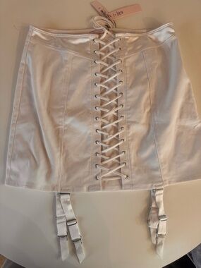 Victoria's Secret White Corset Mini Pencil Skirt